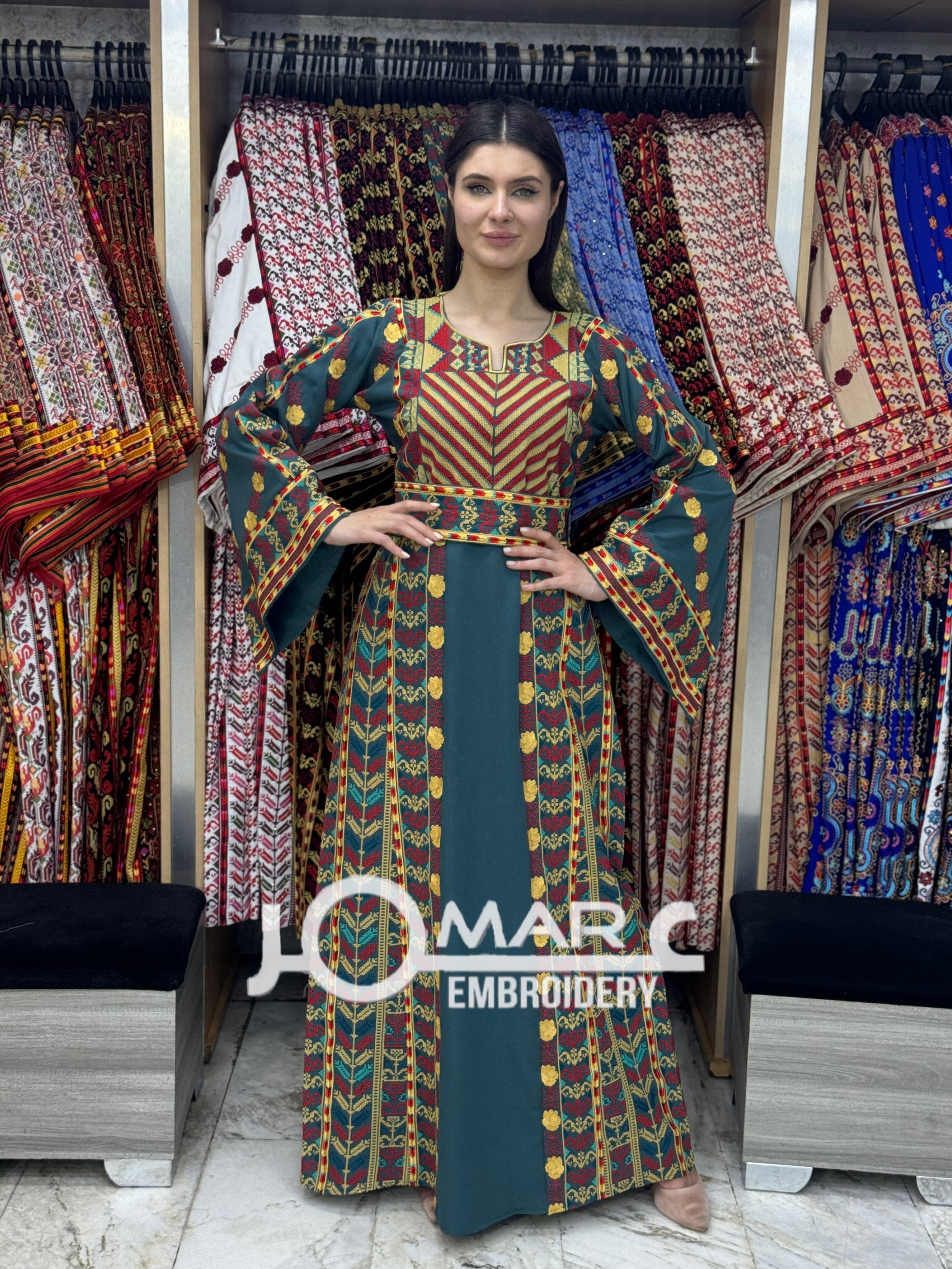 Malacca Embroidery Delicate with Stone Embroidery Thobe