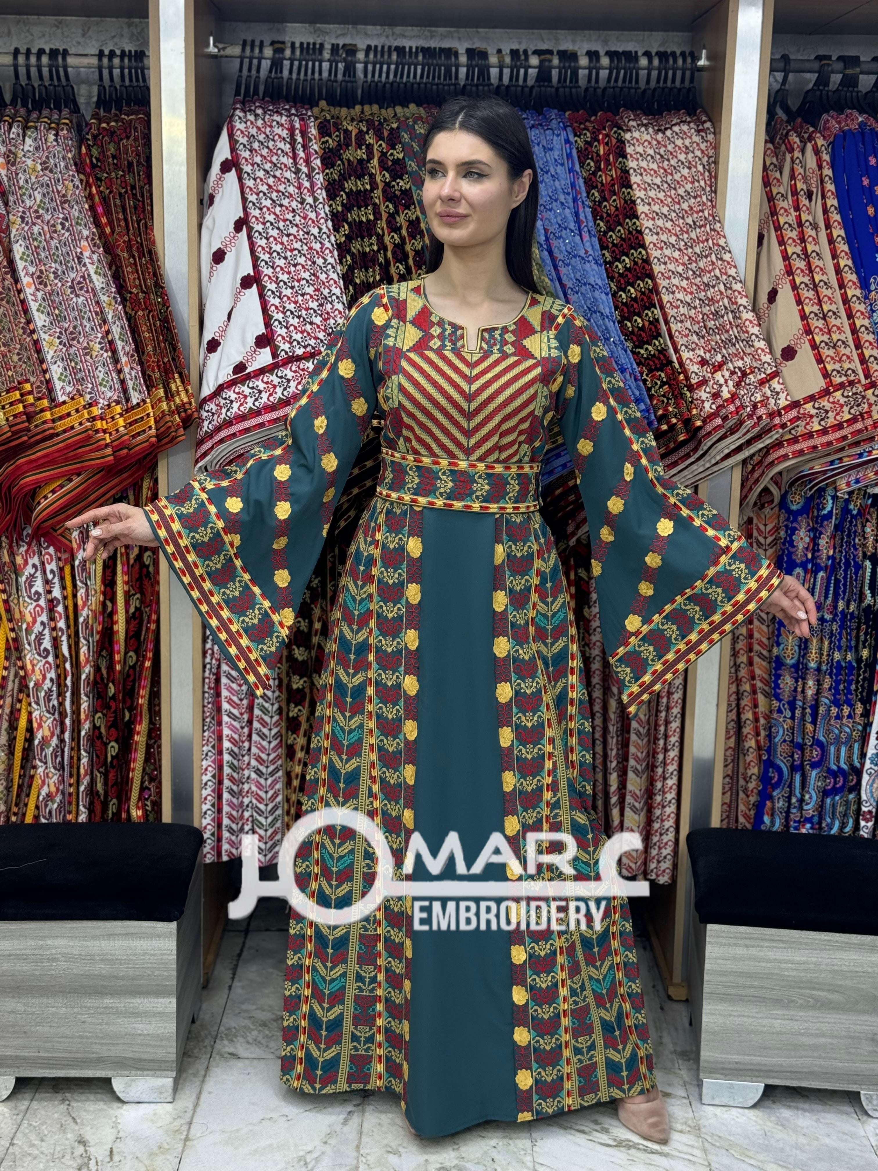 Malacca Embroidery Delicate with Stone Embroidery Thobe