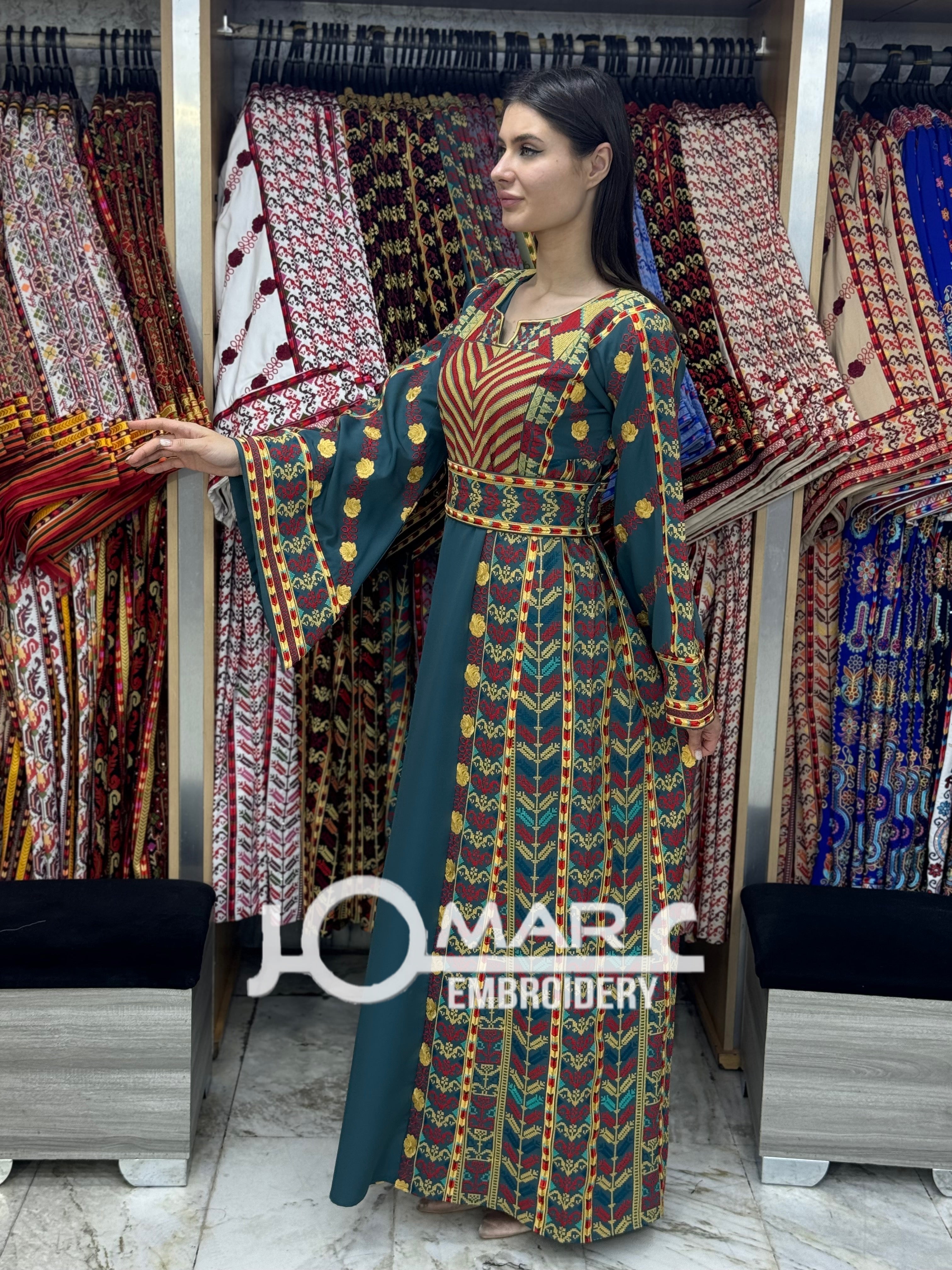Malacca Embroidery Delicate with Stone Embroidery Thobe