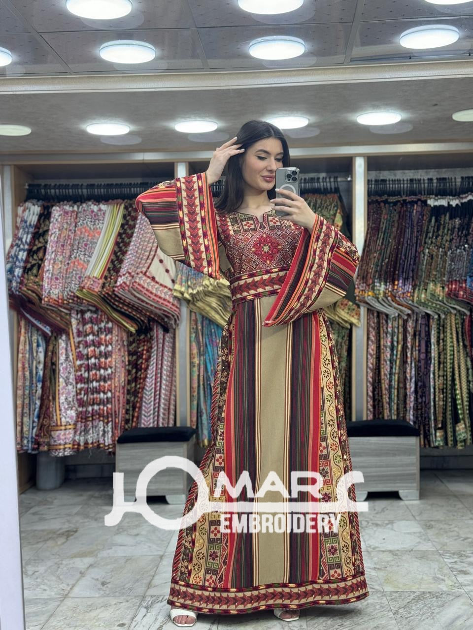 Palestinian thobe Tatreez Embroidered Traditional Palestinian Arabic Dress