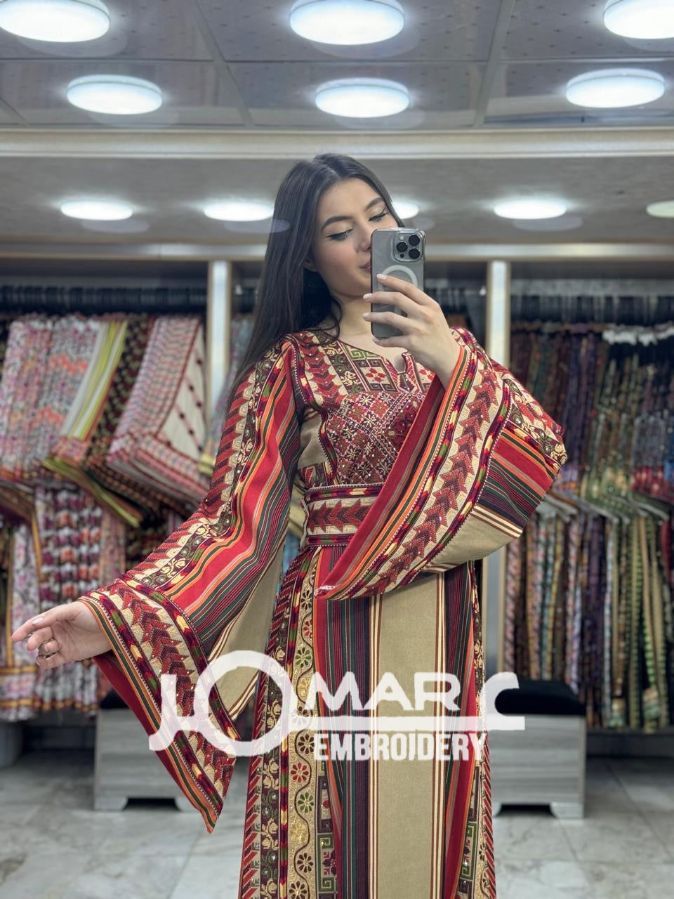 Palestinian thobe Tatreez Embroidered Traditional Palestinian Arabic Dress