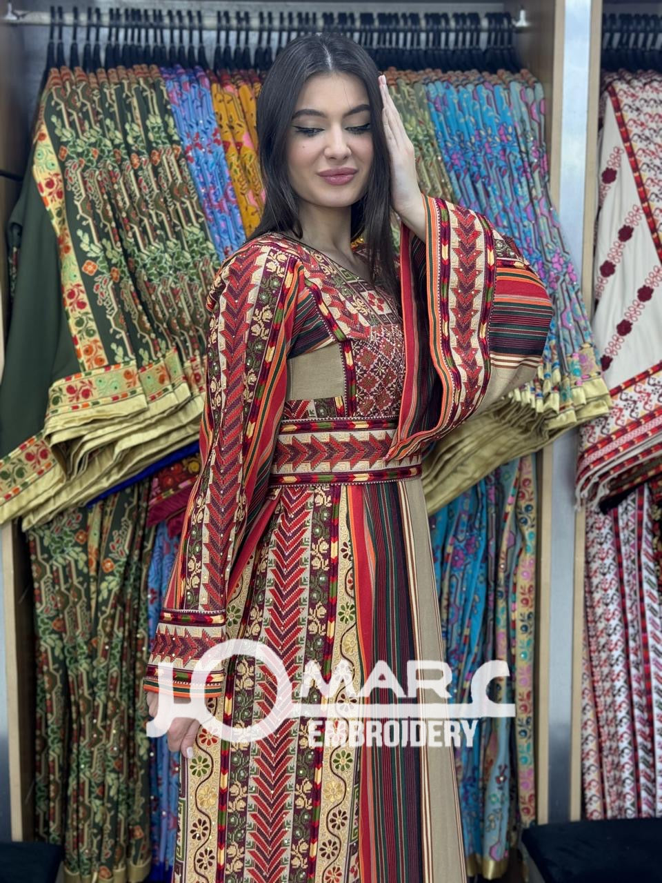 Palestinian thobe Tatreez Embroidered Traditional Palestinian Arabic Dress