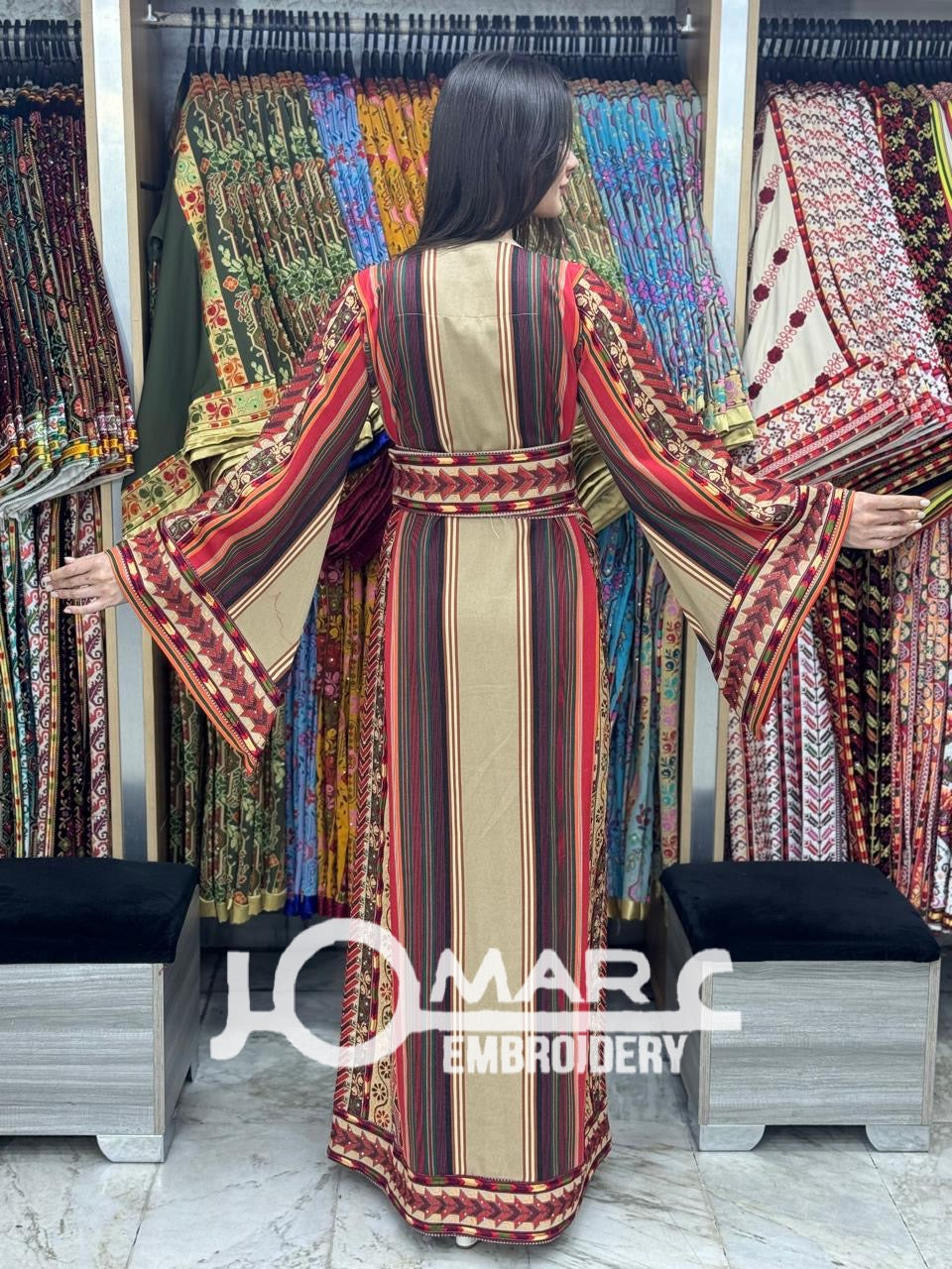 Palestinian thobe Tatreez Embroidered Traditional Palestinian Arabic Dress