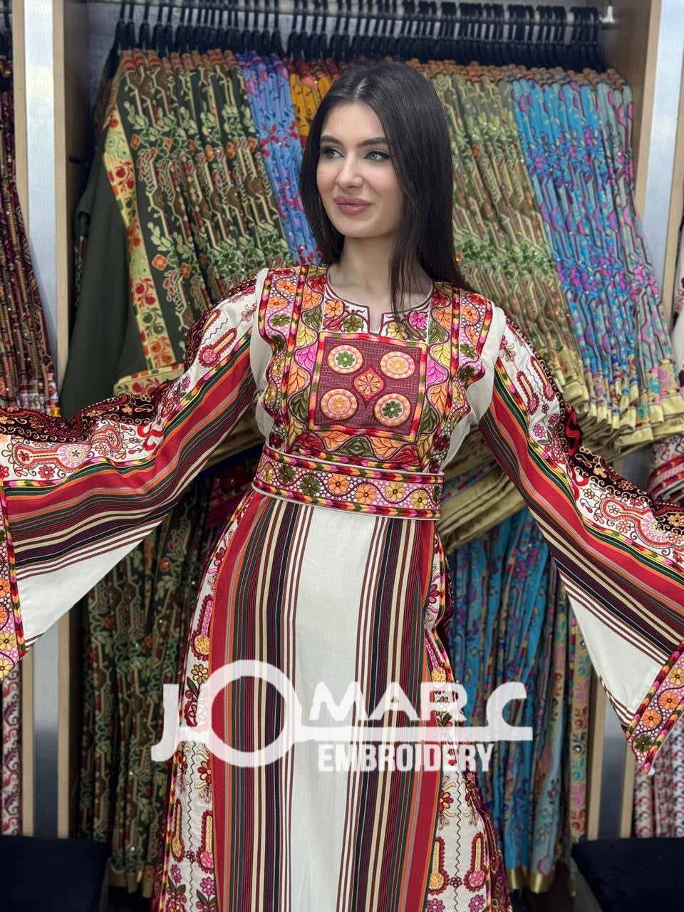 Palestinian thobe Tatreez Embroidered Traditional Palestinian Arabic Dress