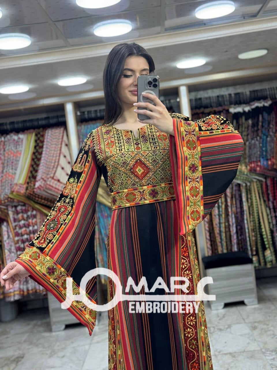 Palestinian thobe Tatreez Embroidered Traditional Palestinian Arabic Dress