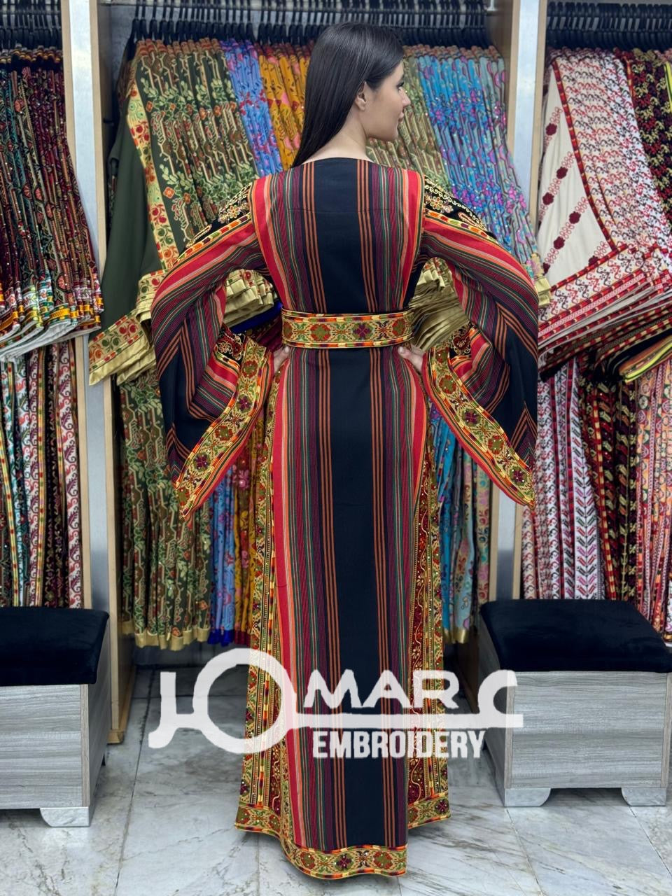 Palestinian thobe Tatreez Embroidered Traditional Palestinian Arabic Dress