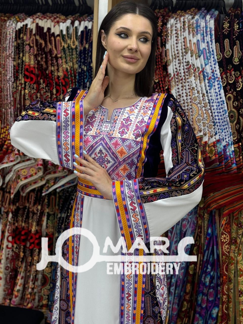 Palestinian thobe Tatreez Embroidered Traditional Palestinian Arabic Dress