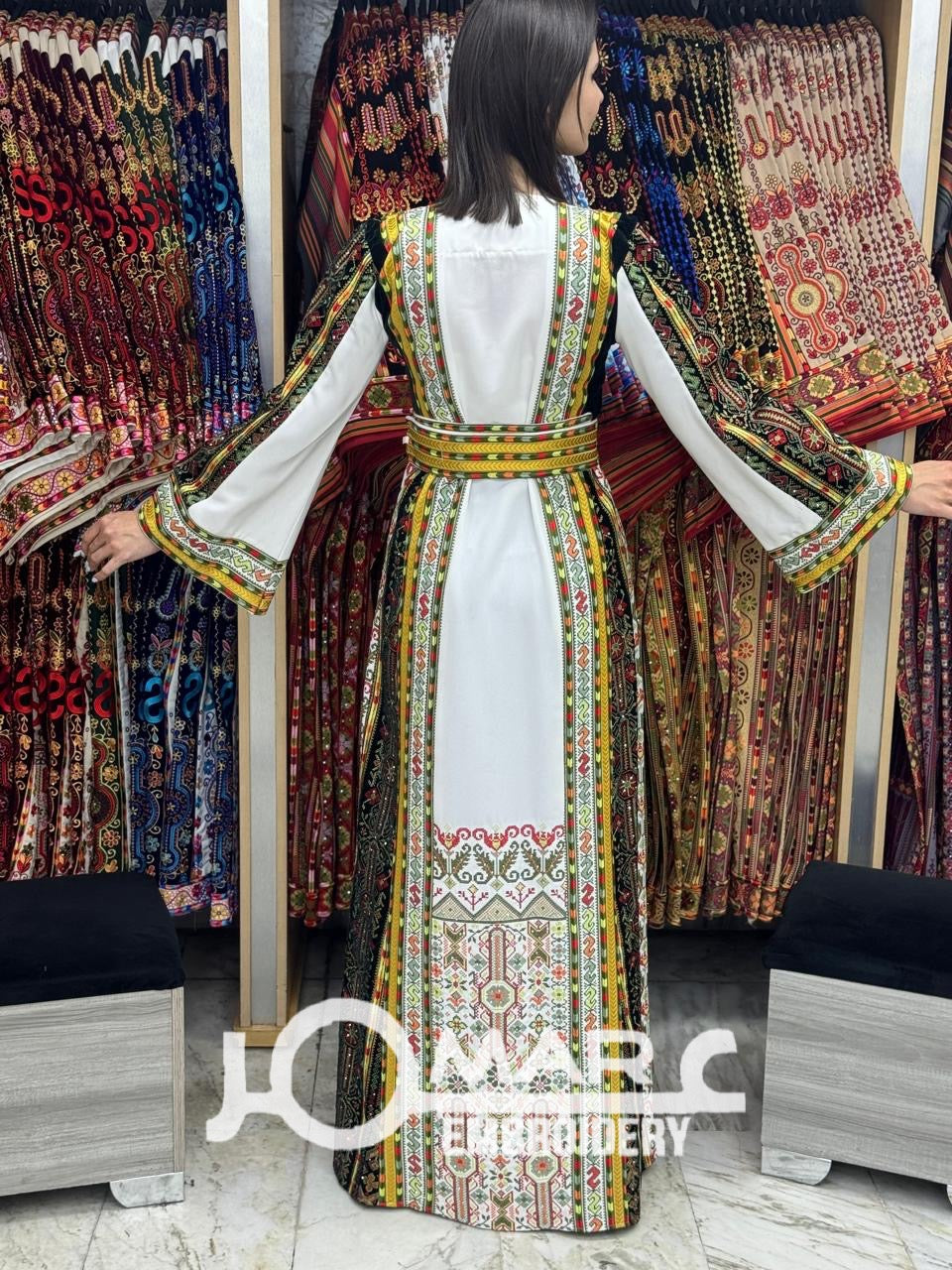 Palestinian thobe Tatreez Embroidered Traditional Palestinian Arabic Dress