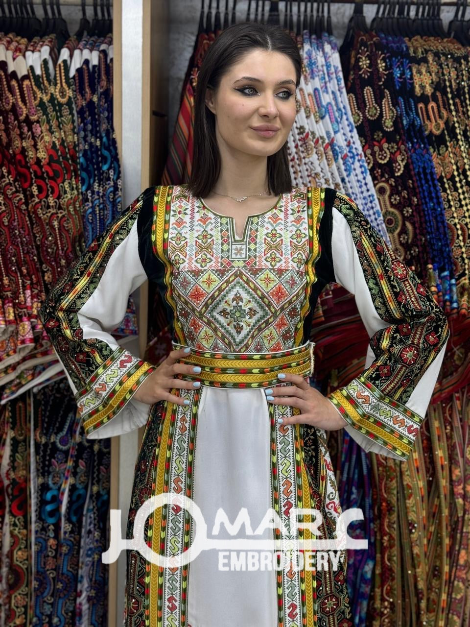Palestinian thobe Tatreez Embroidered Traditional Palestinian Arabic Dress