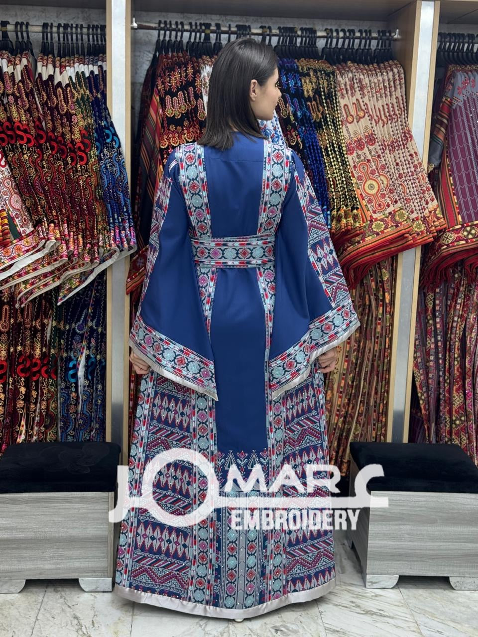 Malacca Embroidery Delicate with Stone Embroidery Thobe