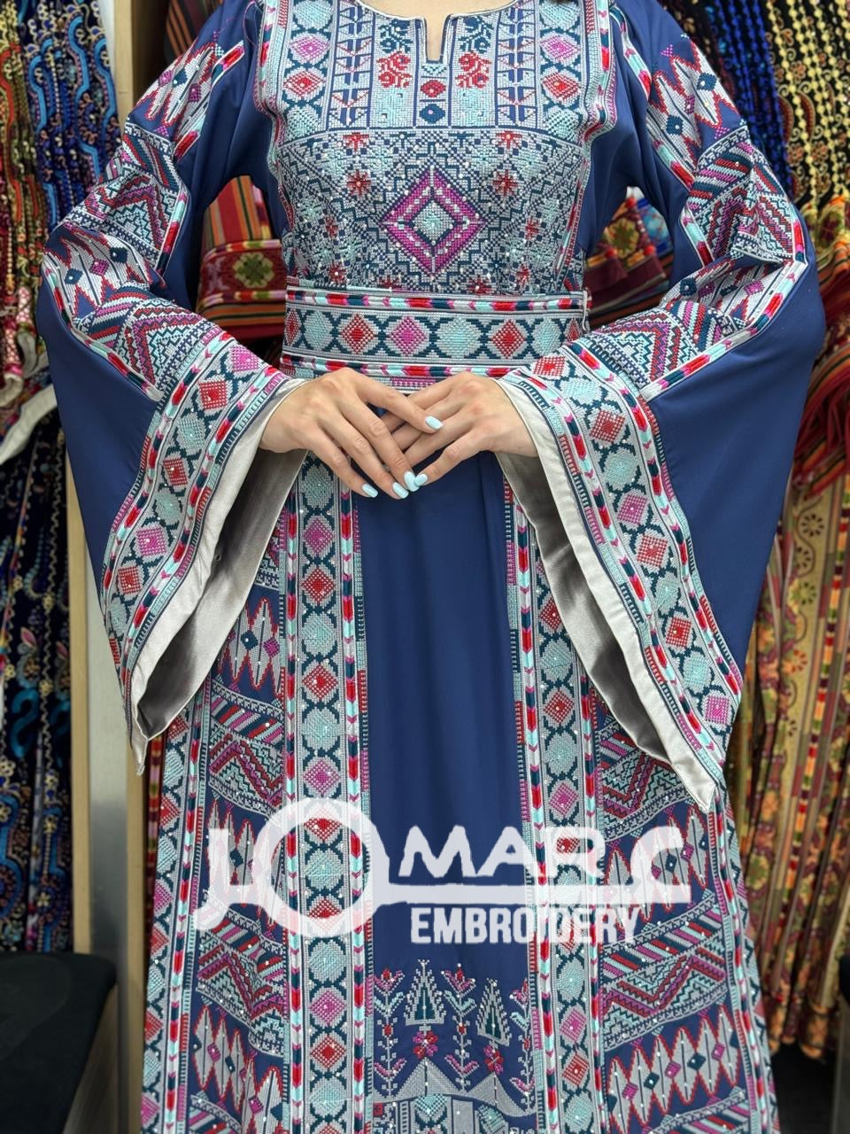Malacca Embroidery Delicate with Stone Embroidery Thobe