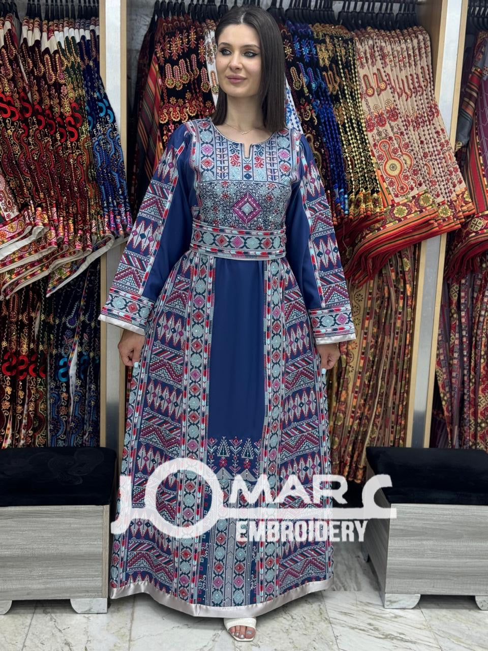 Malacca Embroidery Delicate with Stone Embroidery Thobe