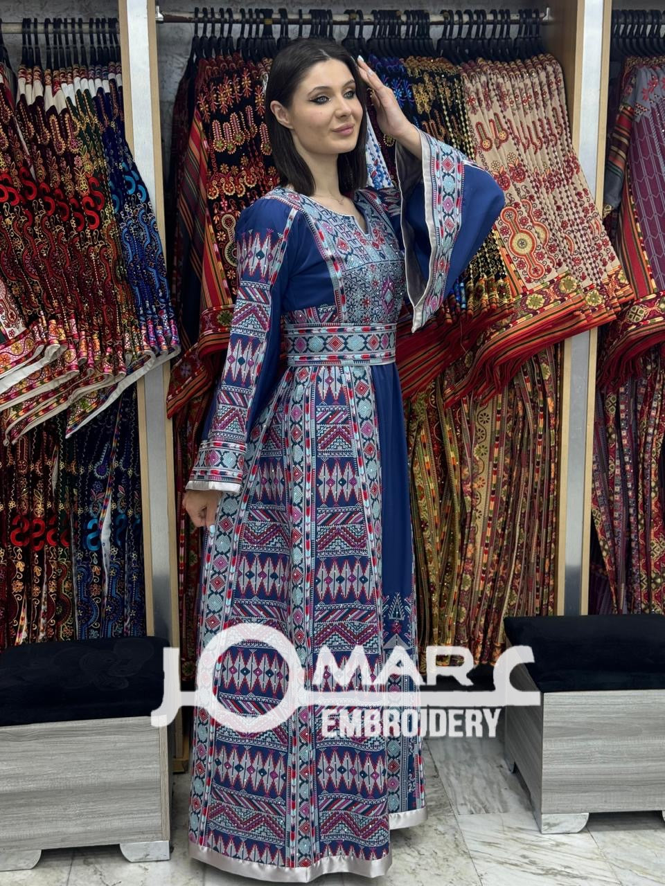 Malacca Embroidery Delicate with Stone Embroidery Thobe