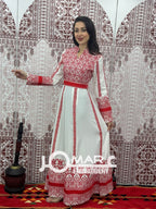 White Embroidery Delicate with Stone Embroidery Thobe