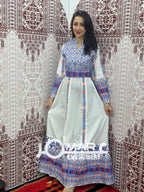 White Embroidery Delicate with Stone Embroidery Thobe