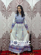 White Embroidery Delicate with Stone Embroidery Thobe