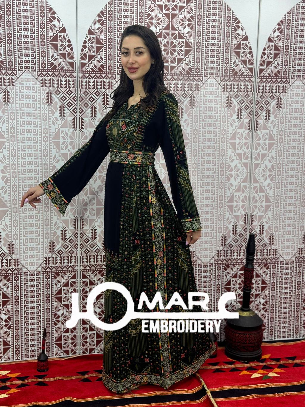 Palestinian thobe Tatreez Embroidered Traditional Palestinian Arabic Dress