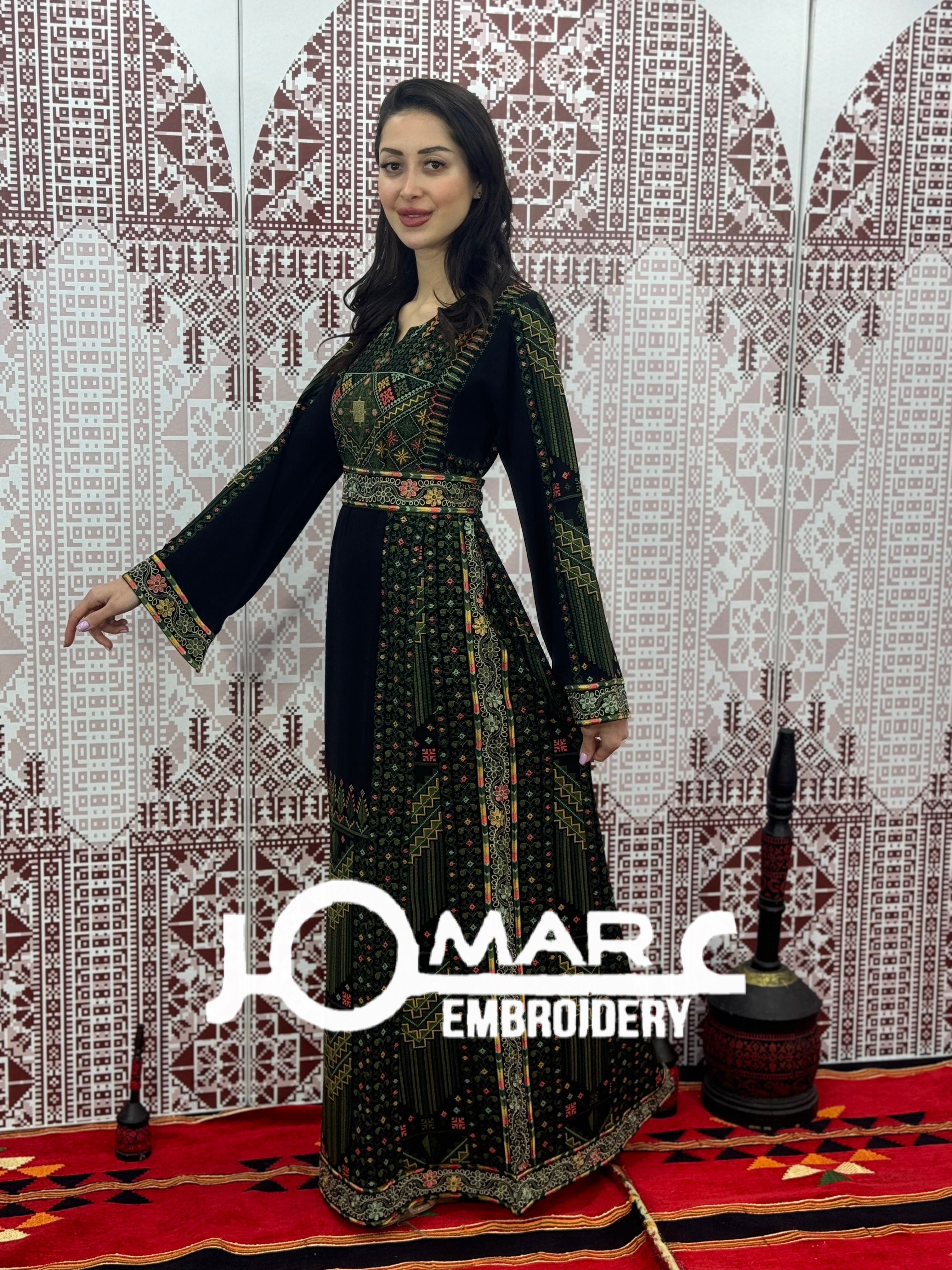 Palestinian thobe Tatreez Embroidered Traditional Palestinian Arabic Dress