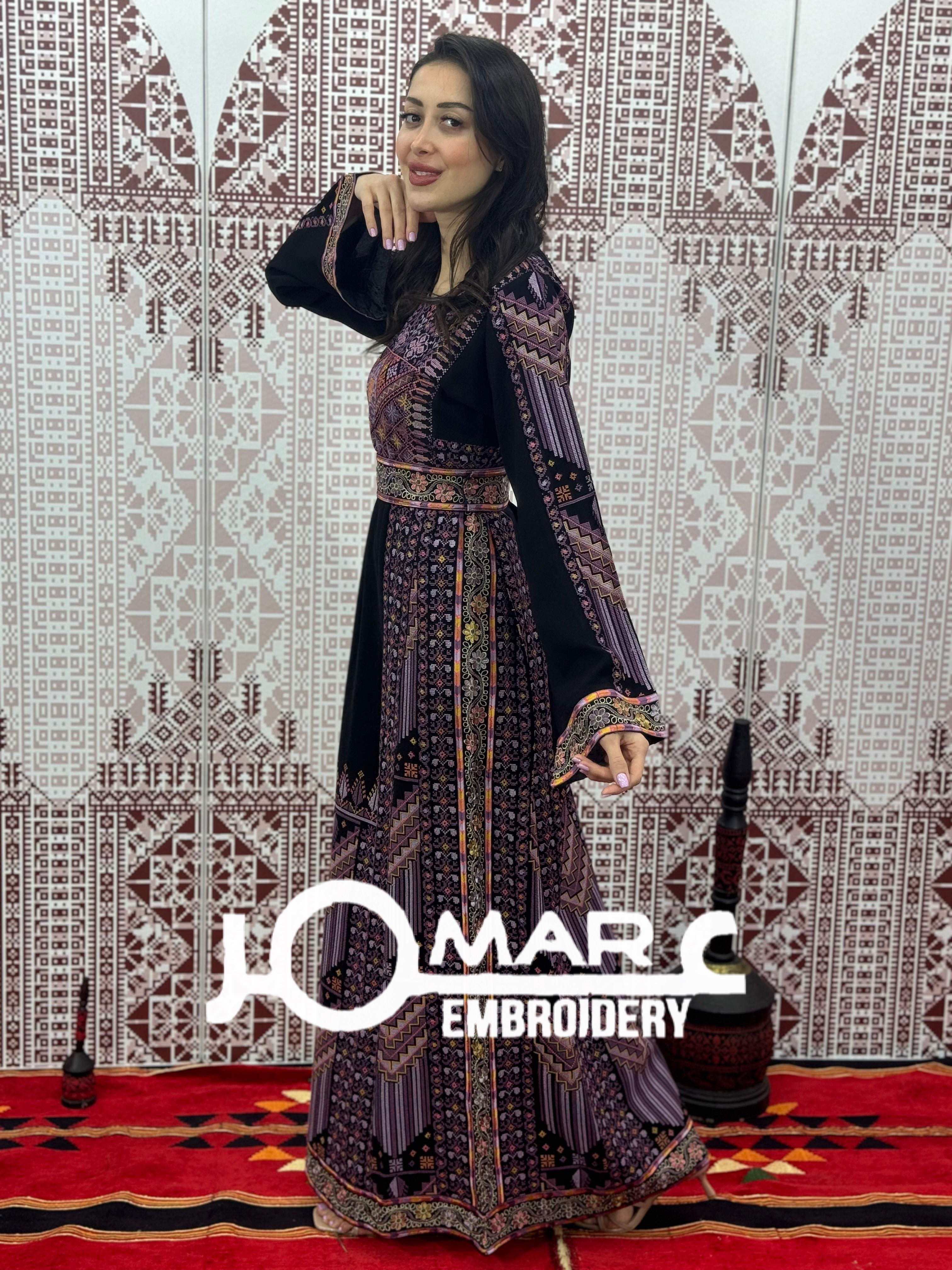 Palestinian thobe Tatreez Embroidered Traditional Palestinian Arabic Dress