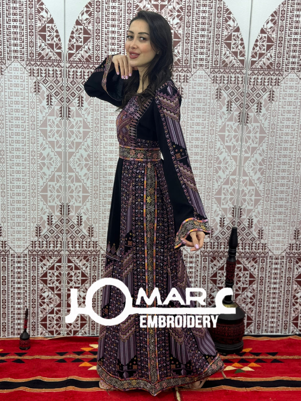 Palestinian thobe Tatreez Embroidered Traditional Palestinian Arabic Dress