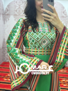 Majdalawi Palestinian thobe Tatreez Embroidered Traditional Palestinian Arabic Dress