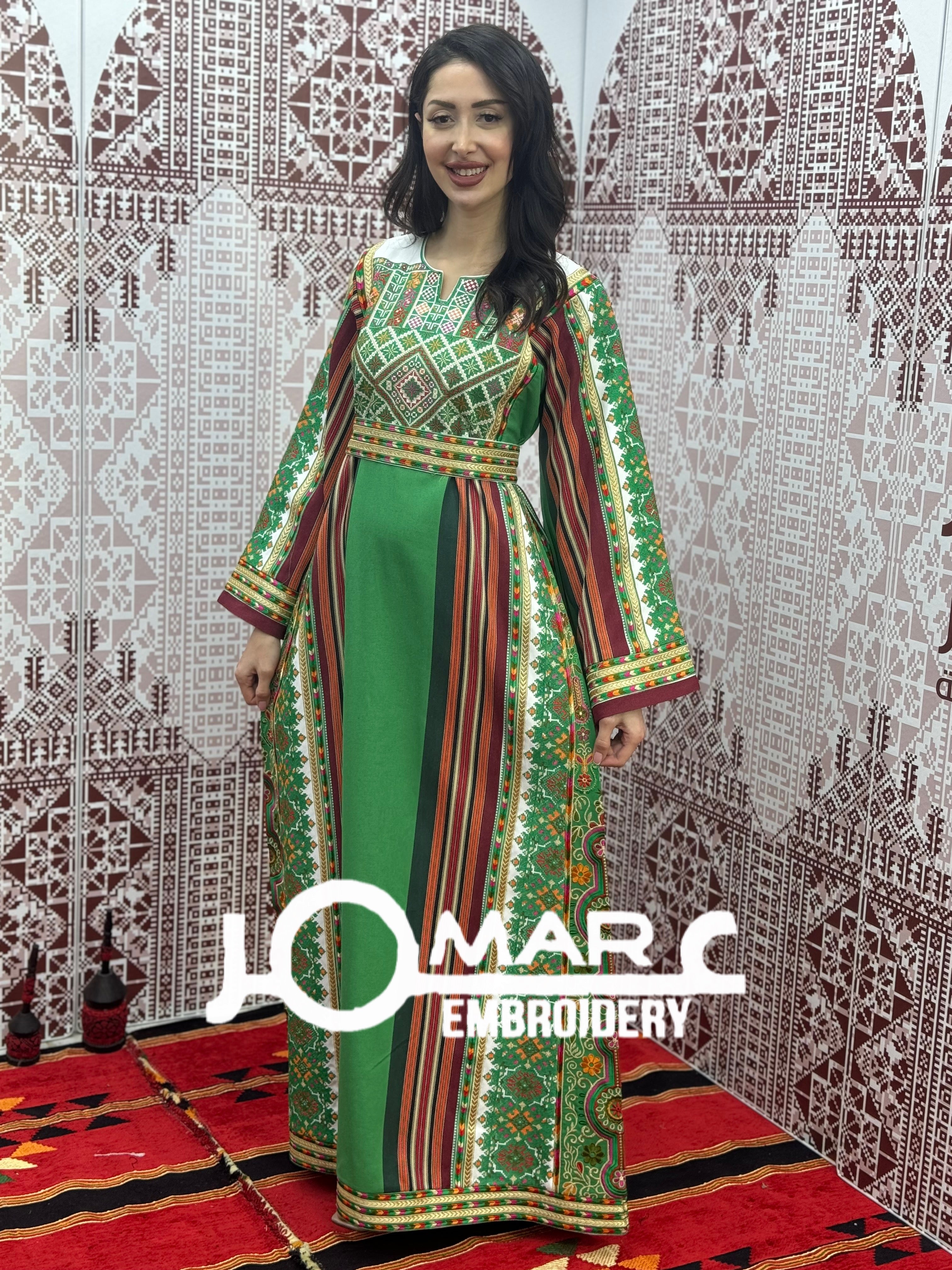 Majdalawi Palestinian thobe Tatreez Embroidered Traditional Palestinian Arabic Dress