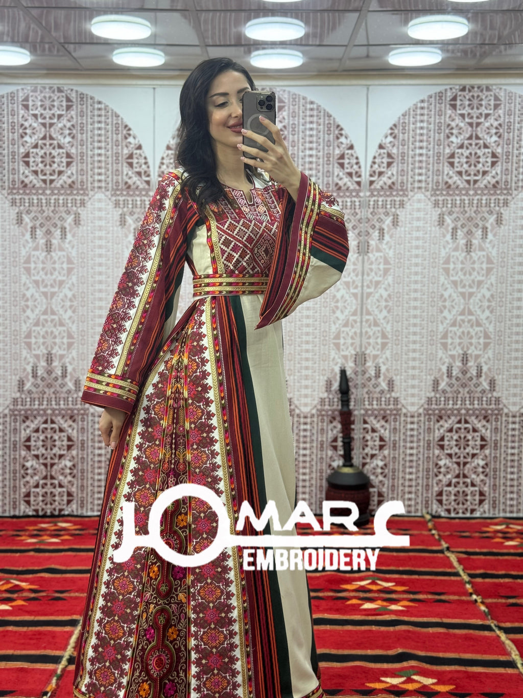 Majdalawi Palestinian thobe Tatreez Embroidered Traditional Palestinian Arabic Dress