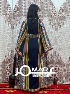 Majdalawi Palestinian thobe Tatreez Embroidered Traditional Palestinian Arabic Dress