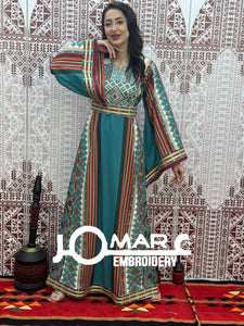 Majdalawi Palestinian thobe Tatreez Embroidered Traditional Palestinian Arabic Dress
