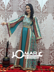 Majdalawi Palestinian thobe Tatreez Embroidered Traditional Palestinian Arabic Dress