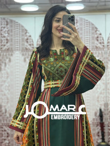 Majdalawi Palestinian thobe Tatreez Embroidered Traditional Palestinian Arabic Dress
