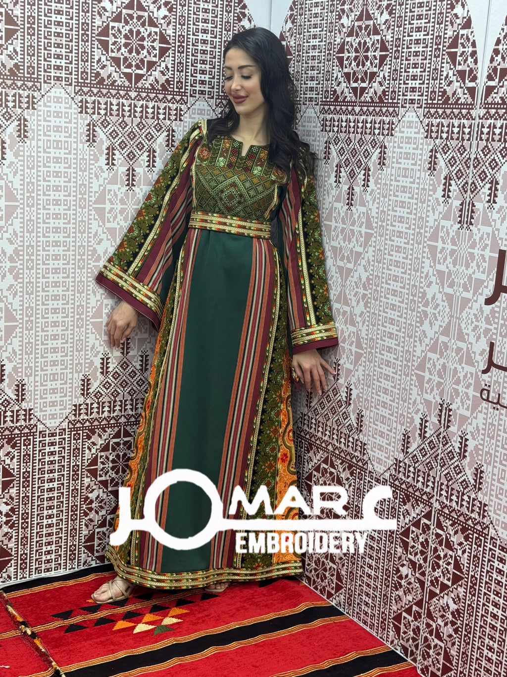 Majdalawi Palestinian thobe Tatreez Embroidered Traditional Palestinian Arabic Dress
