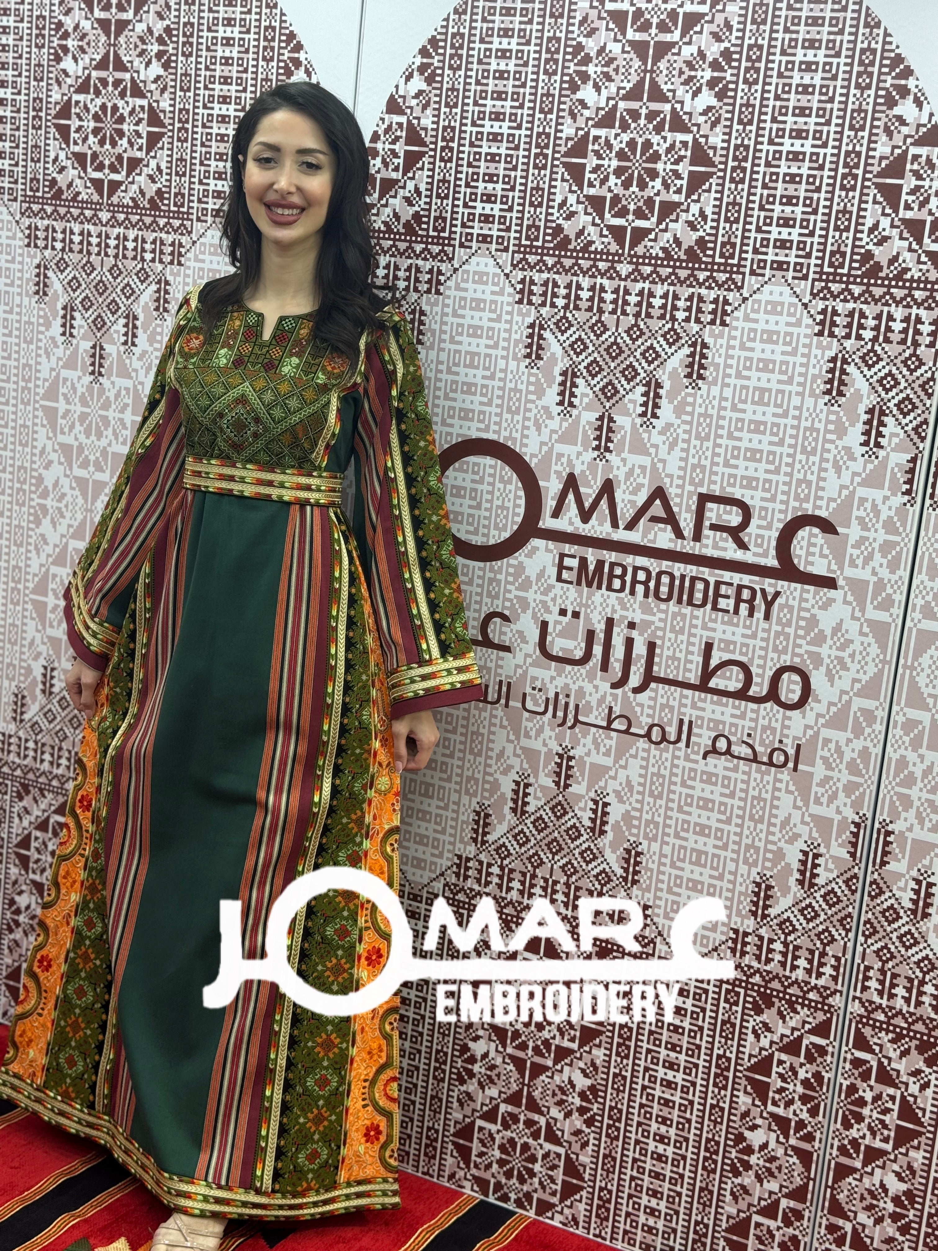 Majdalawi Palestinian thobe Tatreez Embroidered Traditional Palestinian Arabic Dress