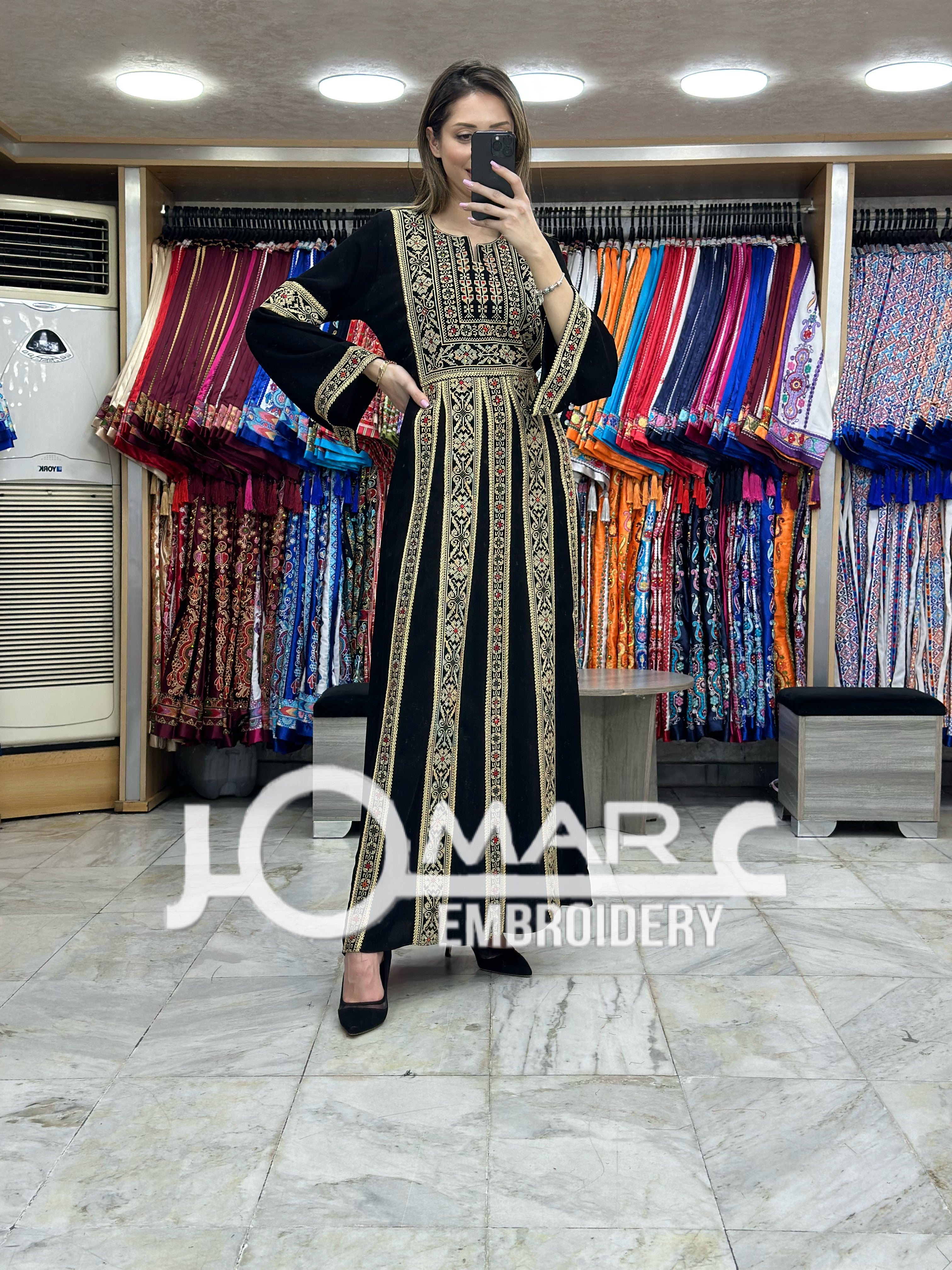 Palestinian thobe Tatreez Embroidered Traditional Palestinian Arabic Dress