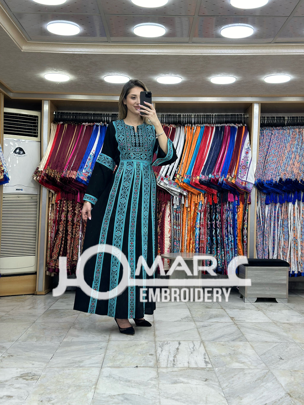 Palestinian thobe Tatreez Embroidered Traditional Palestinian Arabic Dress