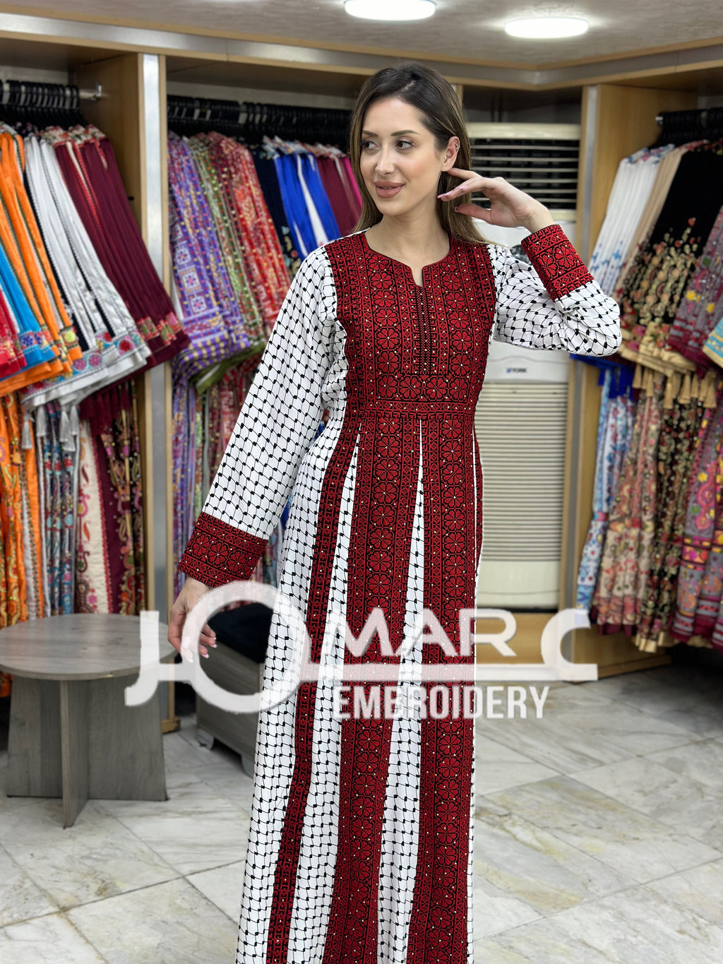 Palestinian thobe Tatreez Embroidered Traditional Palestinian Arabic Dress