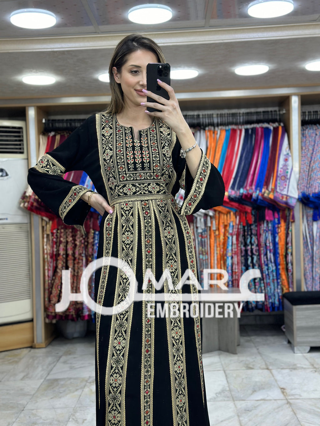 Palestinian thobe Tatreez Embroidered Traditional Palestinian Arabic Dress