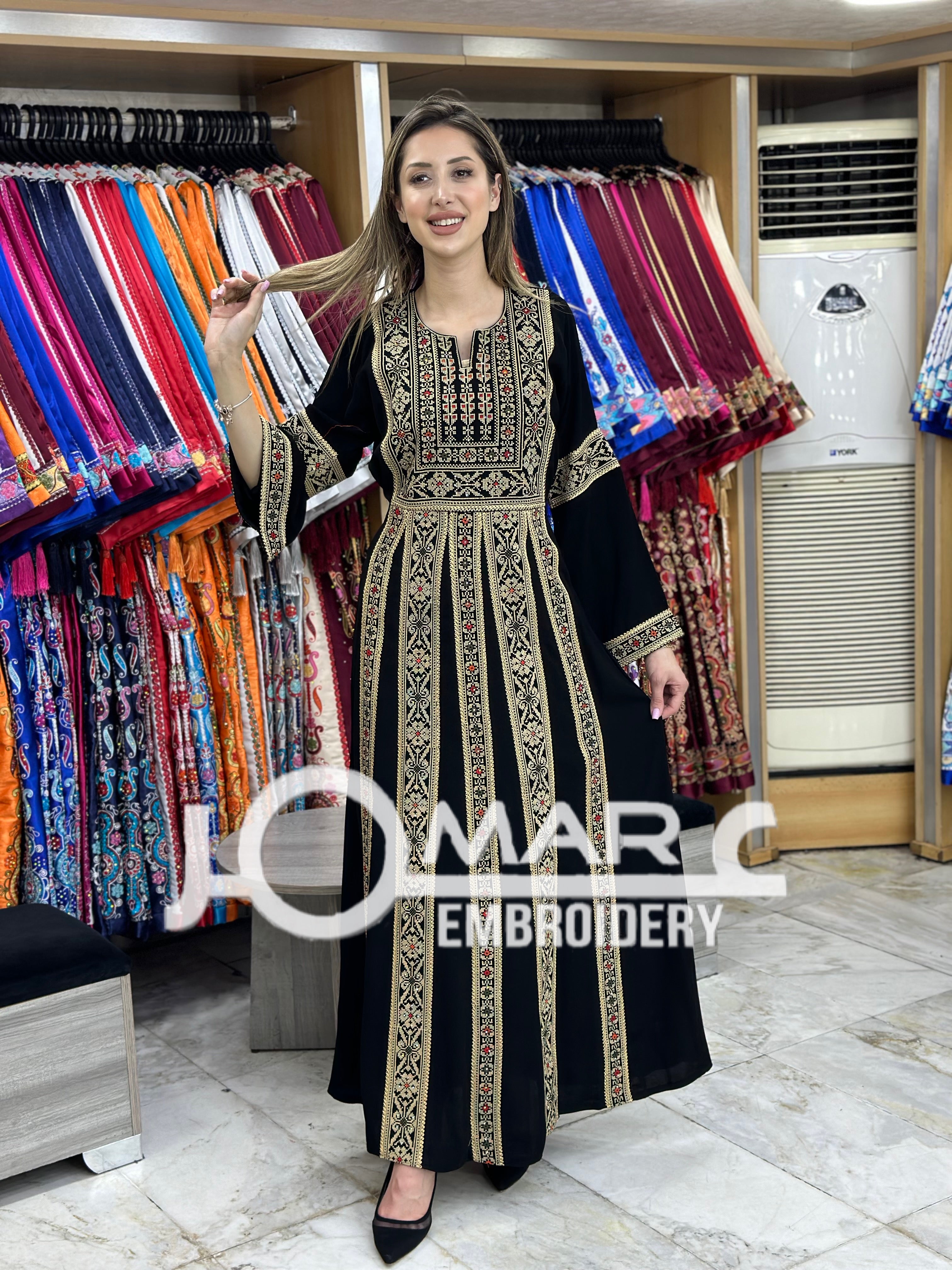 Palestinian thobe Tatreez Embroidered Traditional Palestinian Arabic Dress