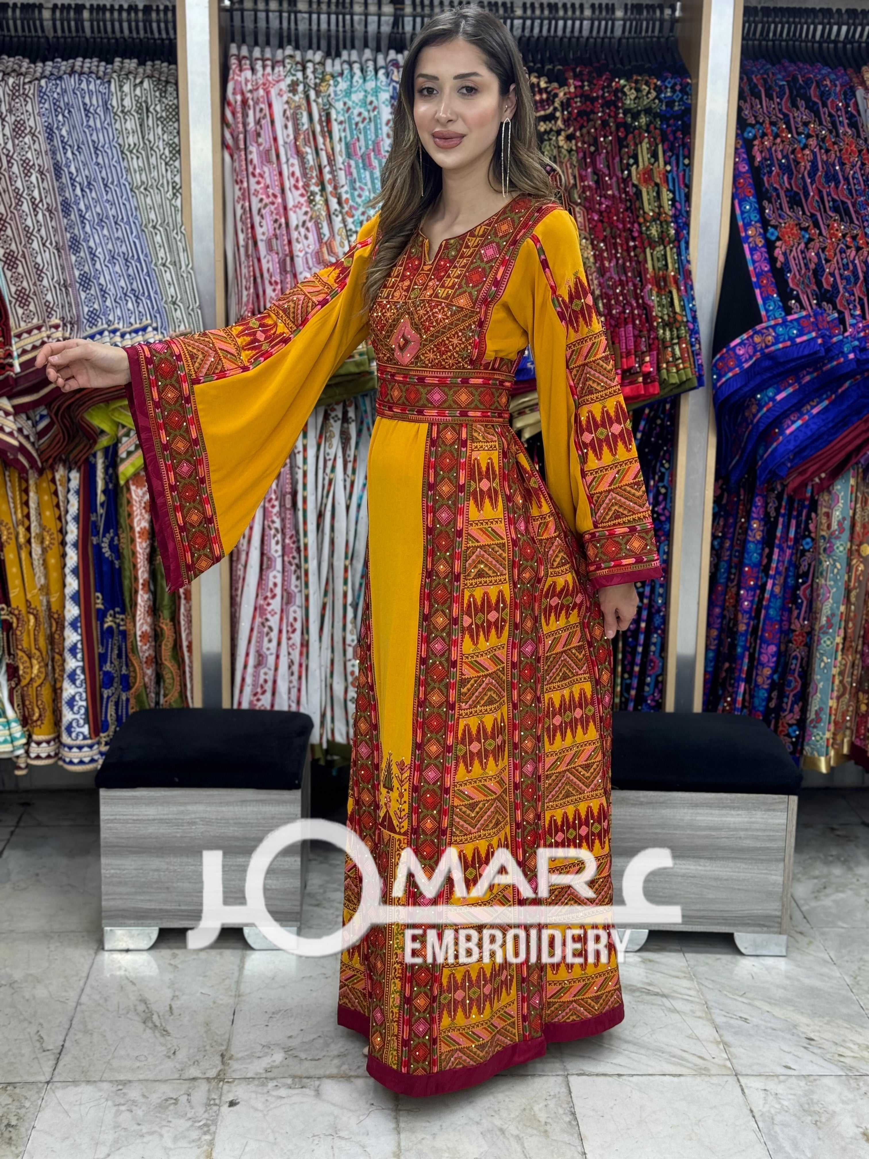 Malacca Embroidery Delicate with Stone Embroidery Thobe
