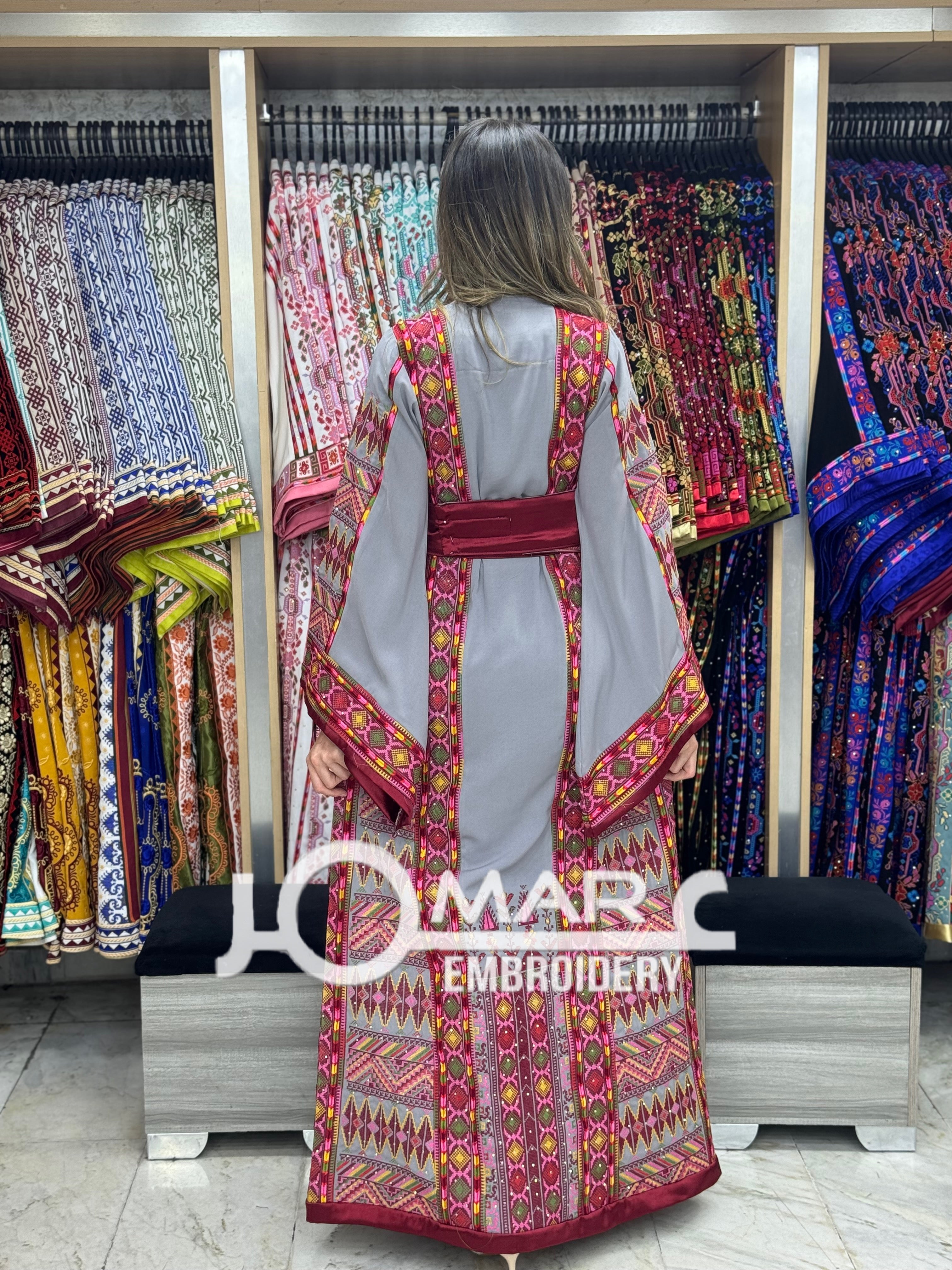 Malacca Embroidery Delicate with Stone Embroidery Thobe