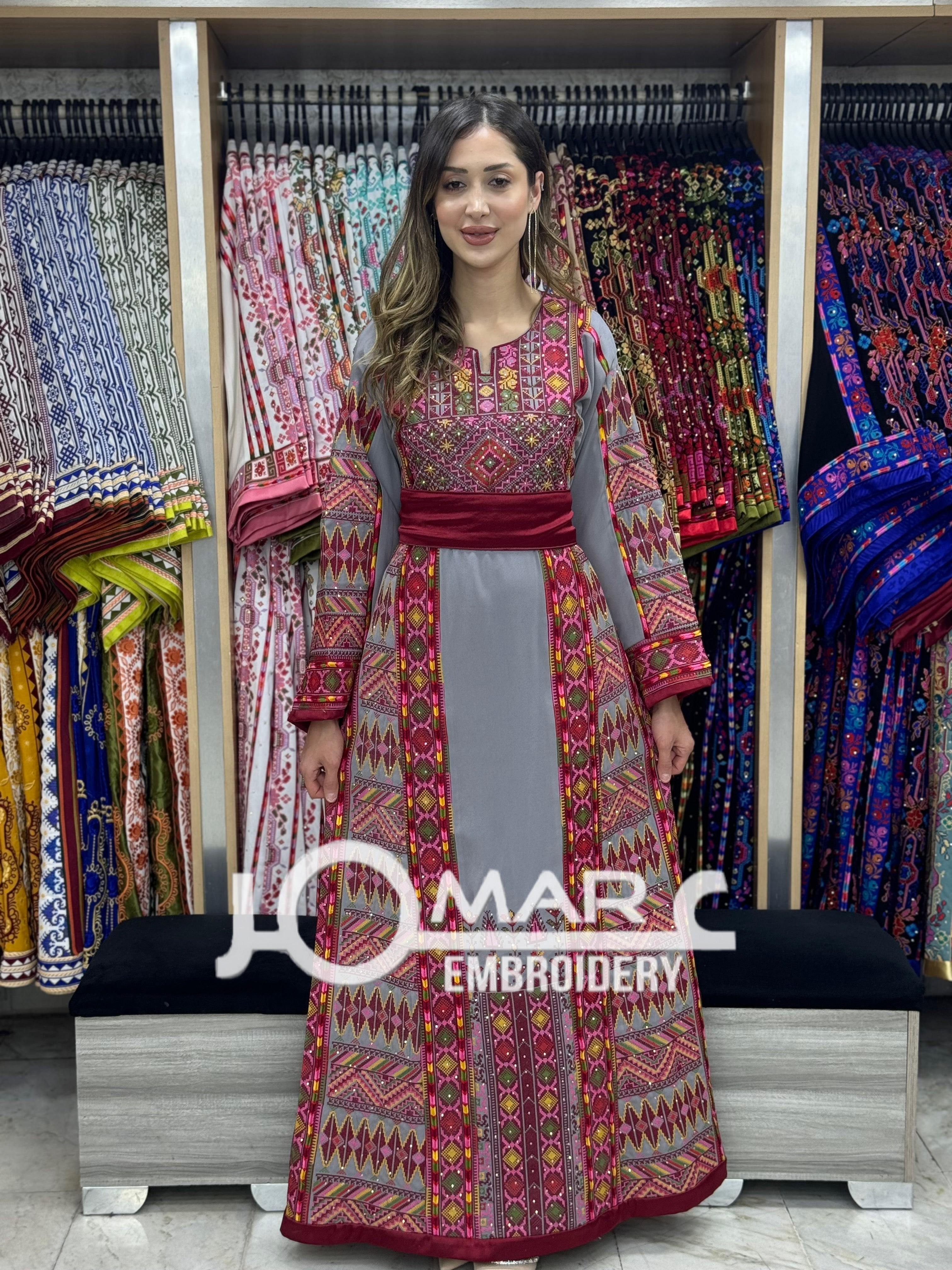 Malacca Embroidery Delicate with Stone Embroidery Thobe