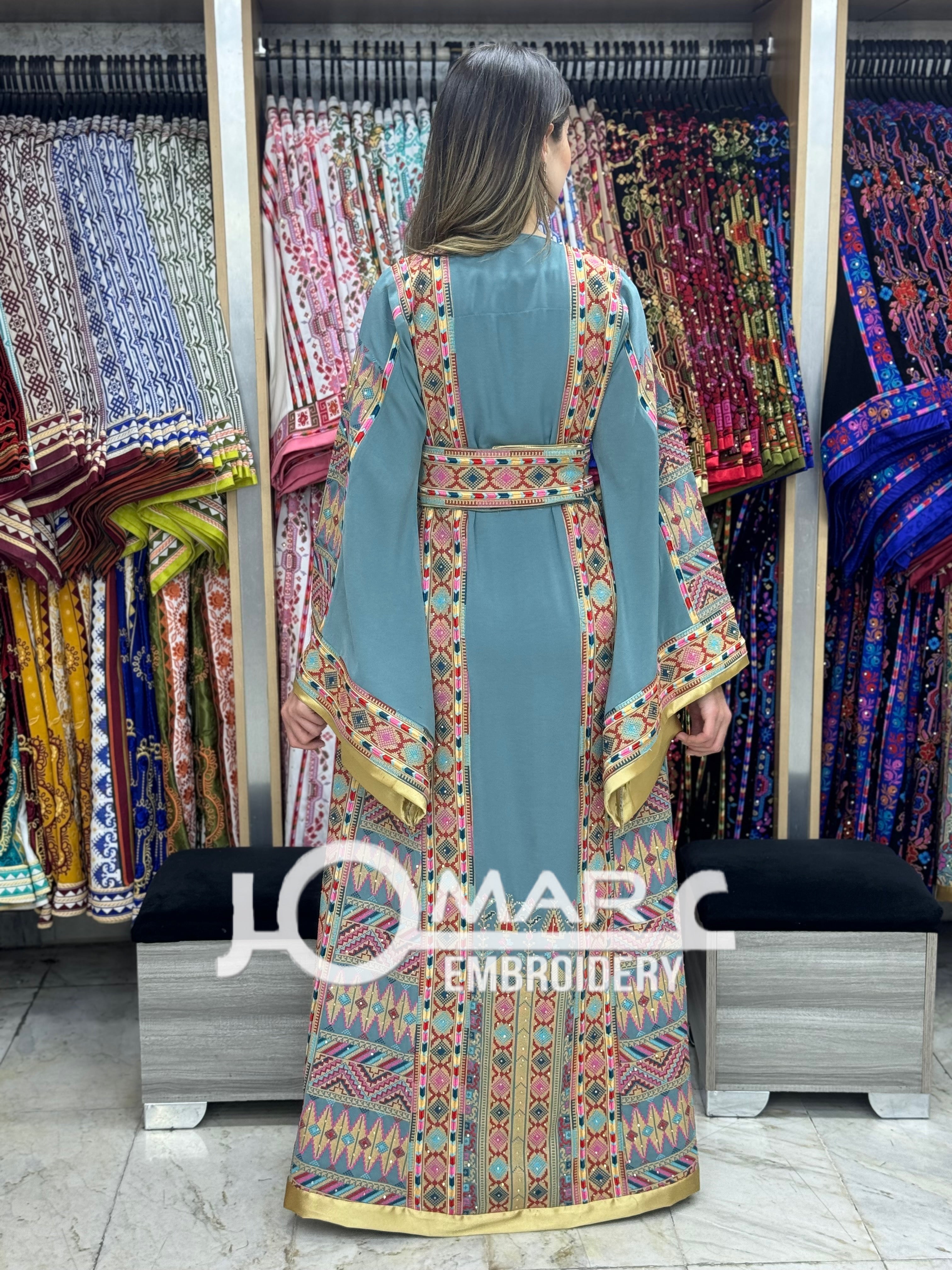 Malacca Embroidery Delicate with Stone Embroidery Thobe
