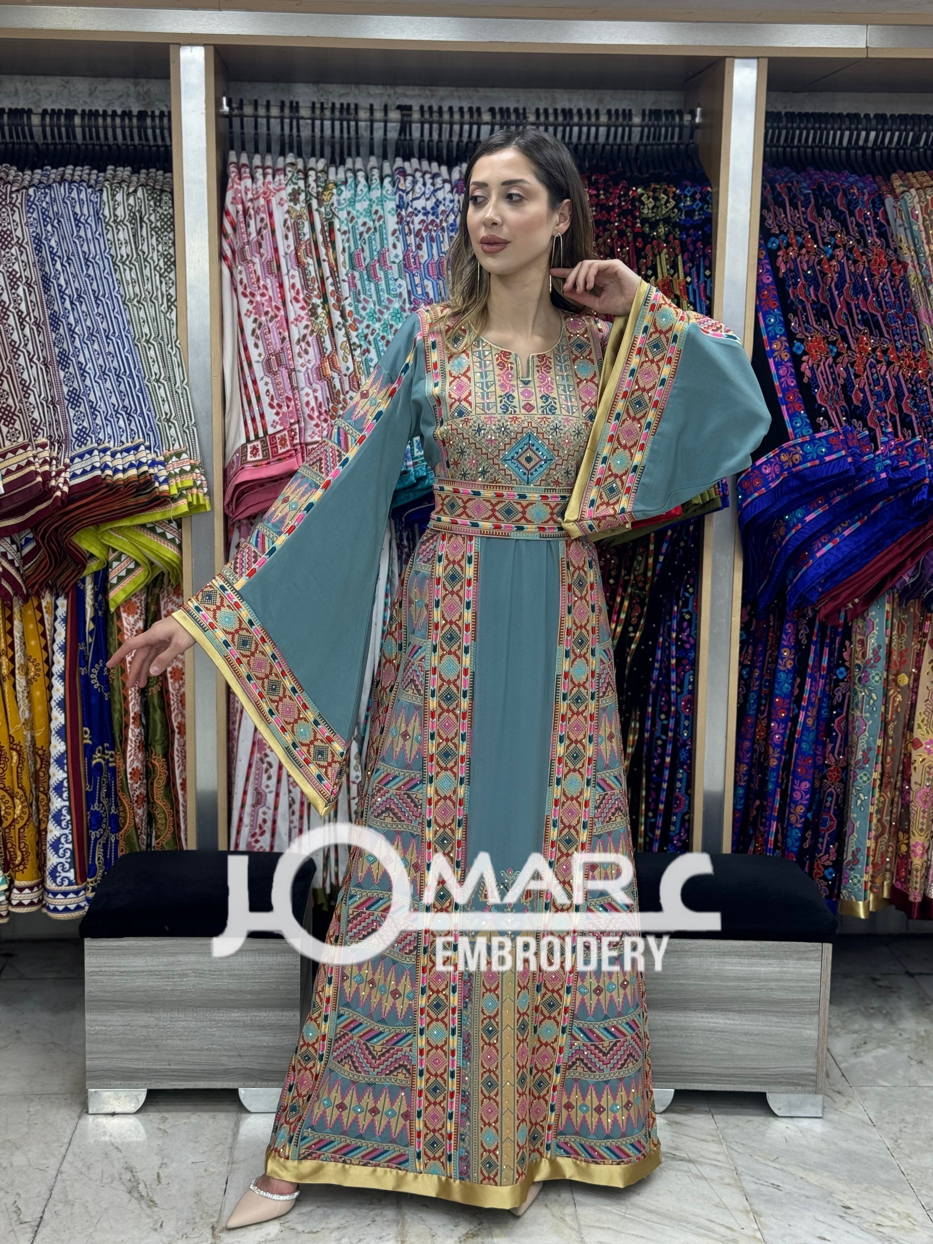 Malacca Embroidery Delicate with Stone Embroidery Thobe
