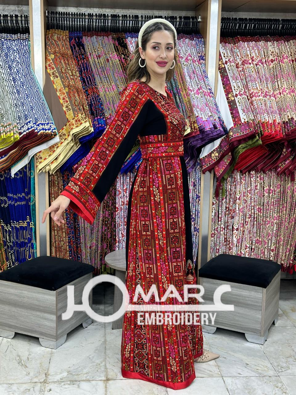 Malacca Embroidery Delicate with Stone Embroidery Thobe