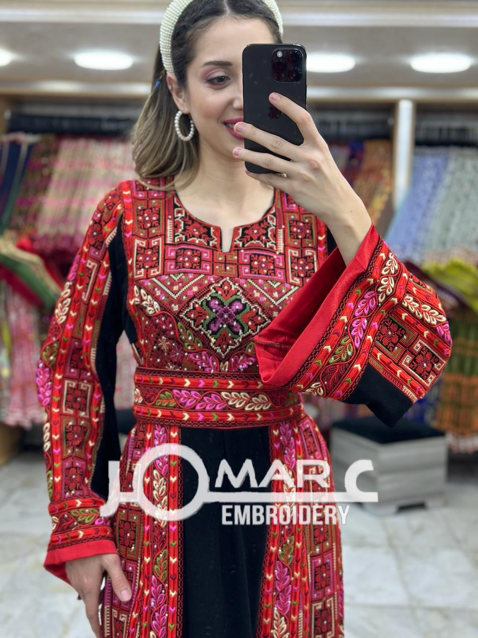 Malacca Embroidery Delicate with Stone Embroidery Thobe