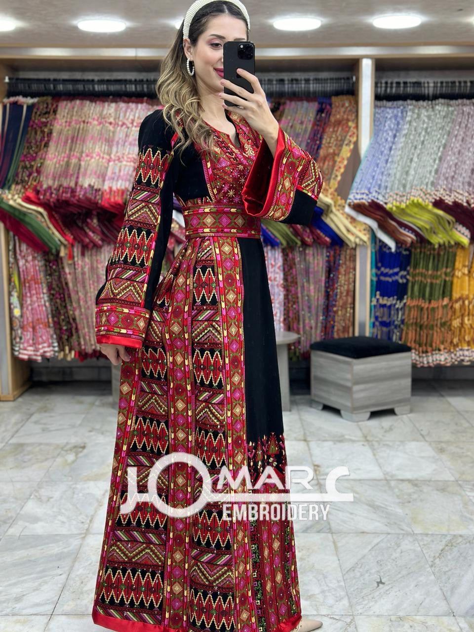 Malacca Embroidery Delicate with Stone Embroidery Thobe