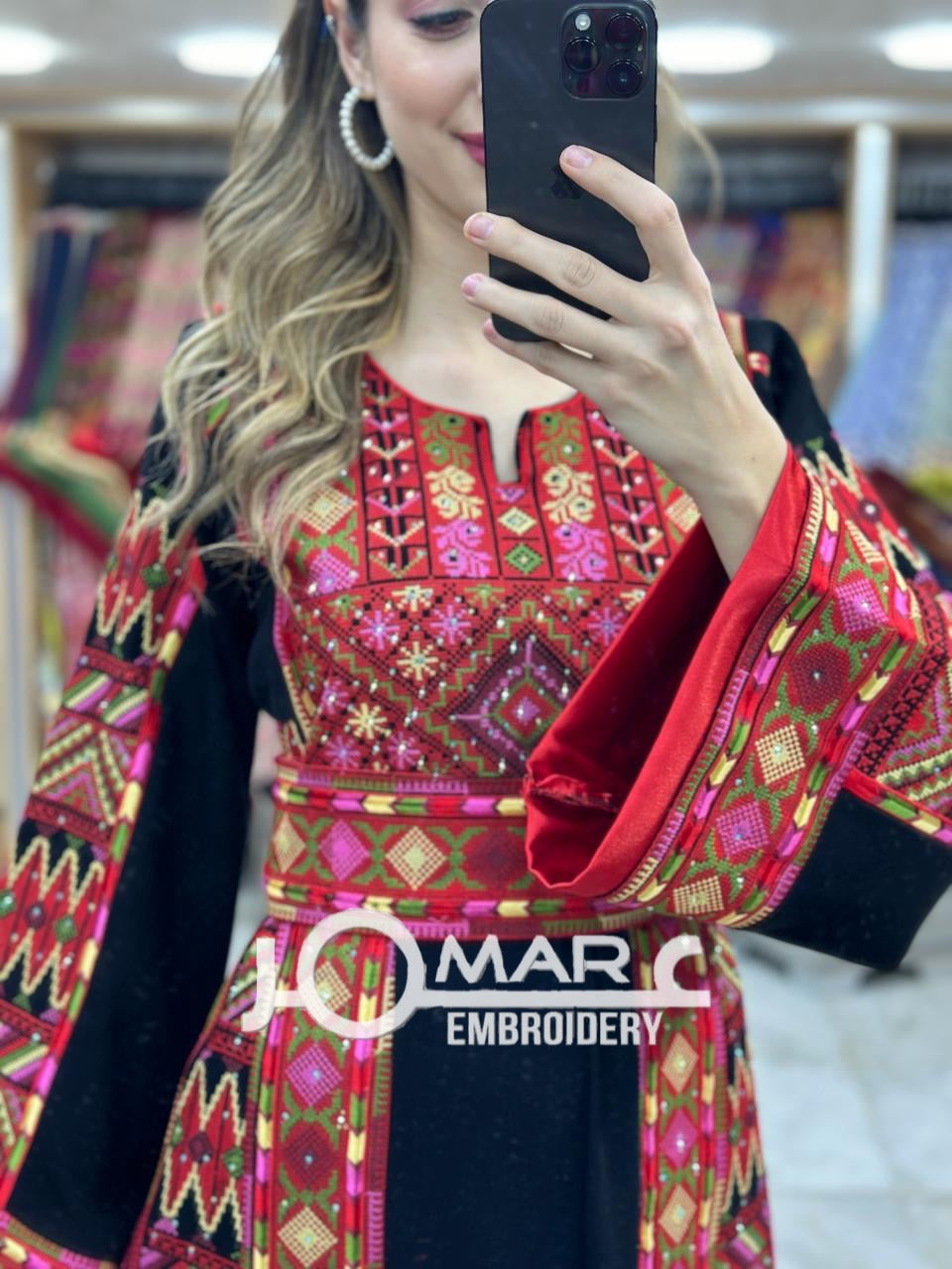 Malacca Embroidery Delicate with Stone Embroidery Thobe