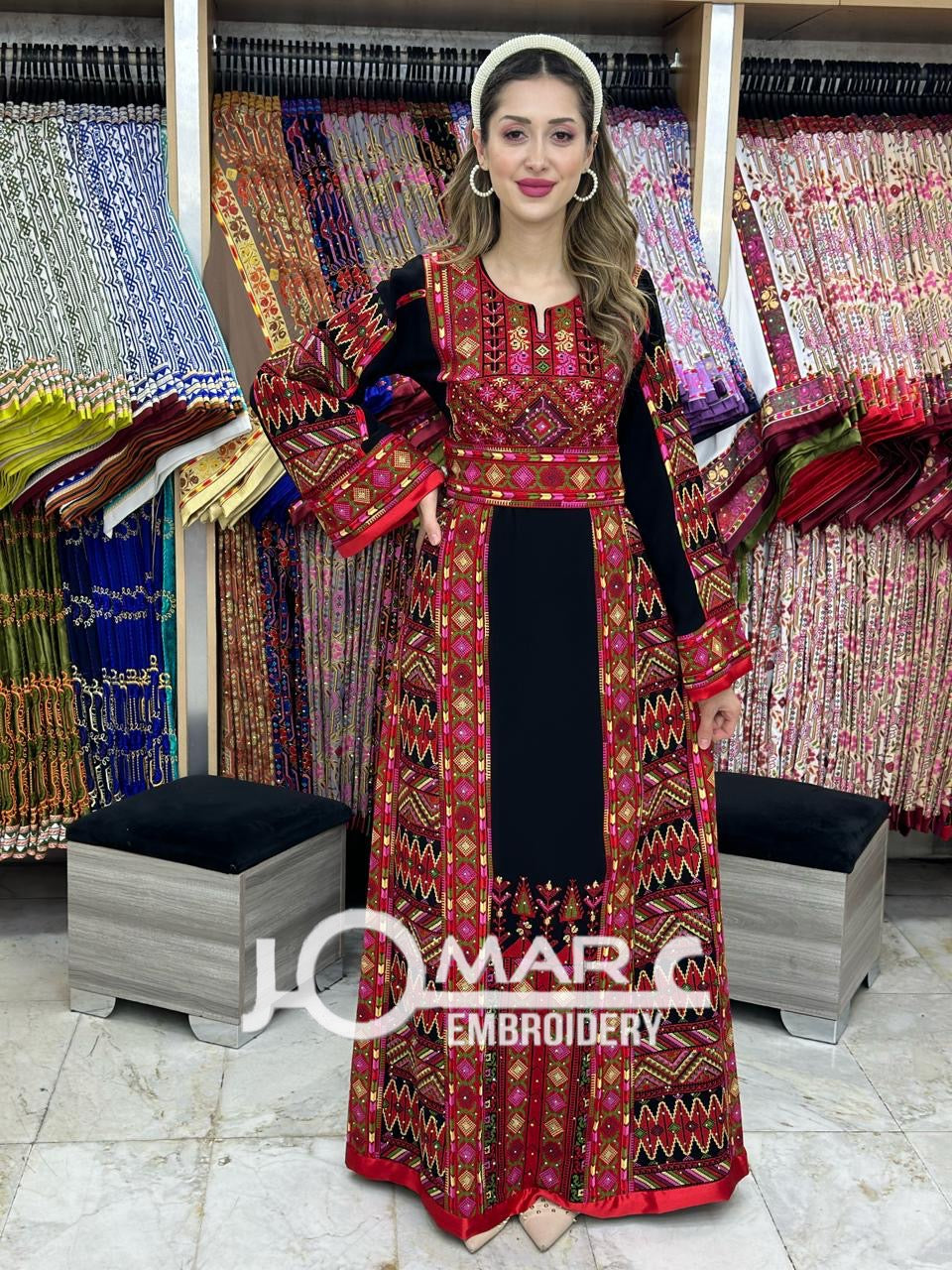 Malacca Embroidery Delicate with Stone Embroidery Thobe