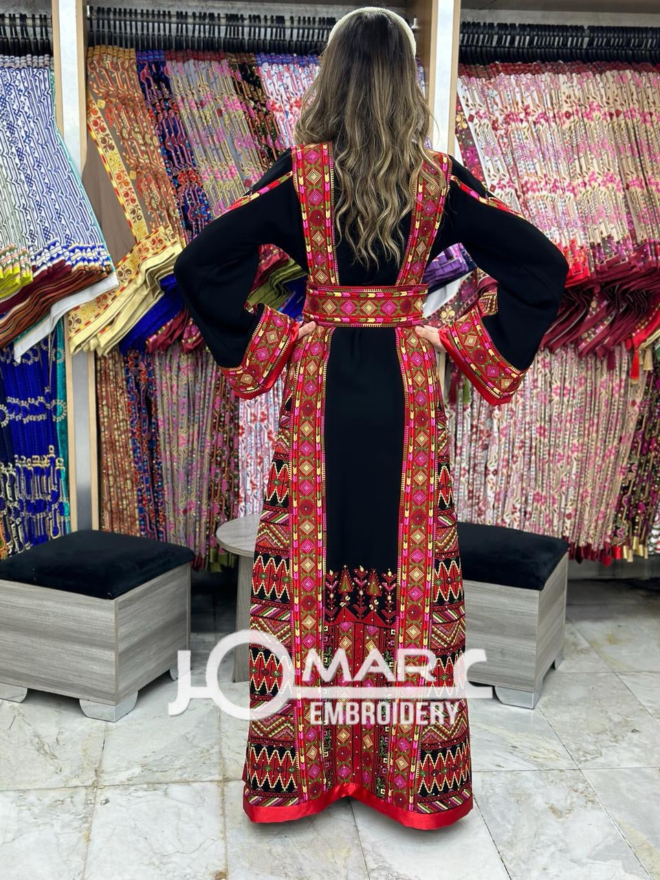 Malacca Embroidery Delicate with Stone Embroidery Thobe
