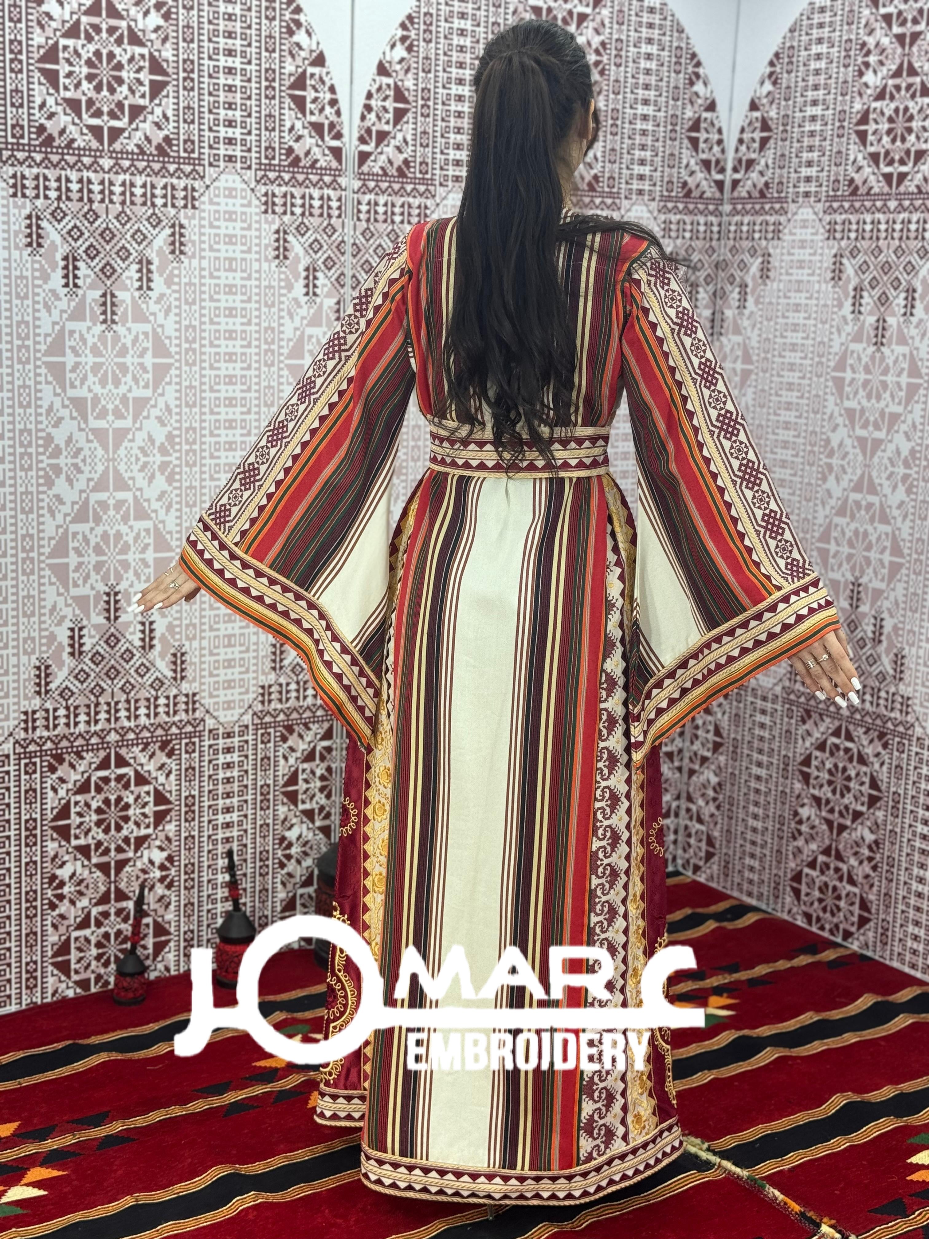 Majdalawi Palestinian thobe Tatreez Embroidered Traditional Palestinian Arabic Dress